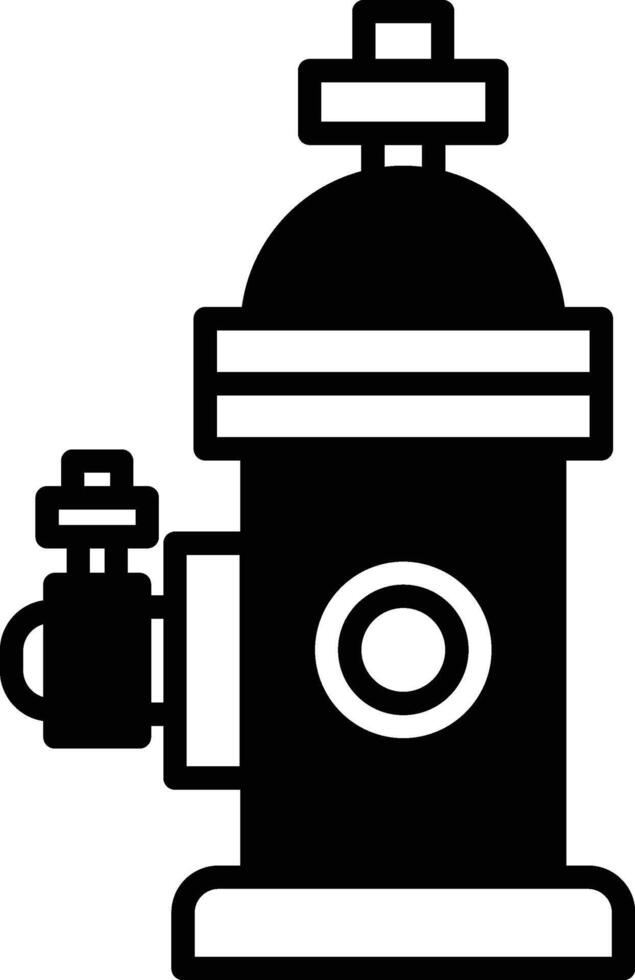 A black and white fire hydrant vector