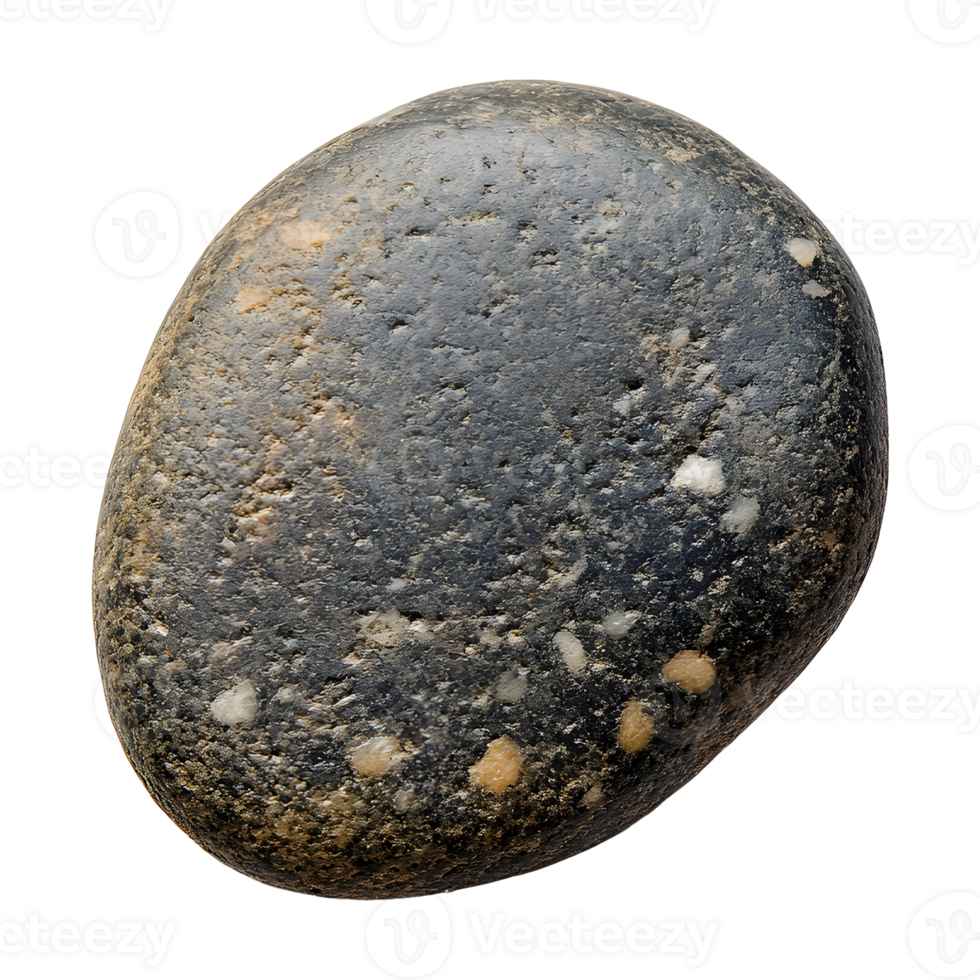 Close up pebble stone isolated on transparent background png
