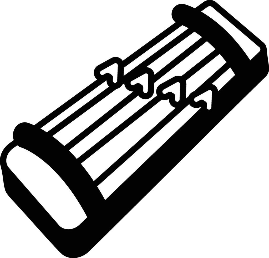 Illustration of a koto in line drawing style. vector