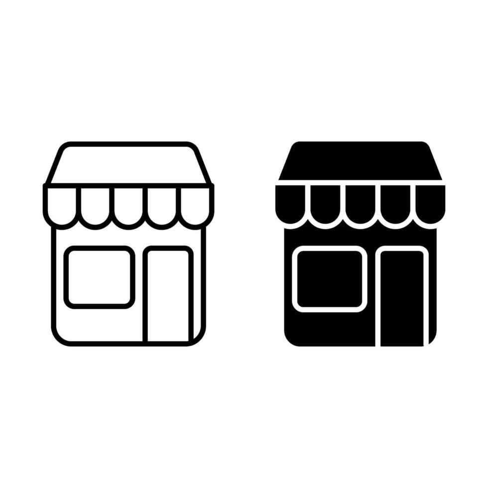 kiosk booth icon vector