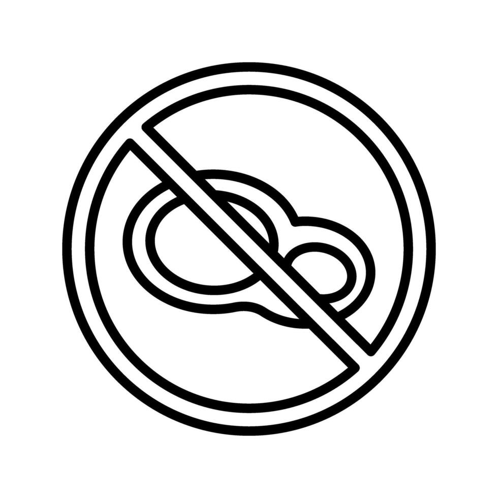 No peanut sign icon vector