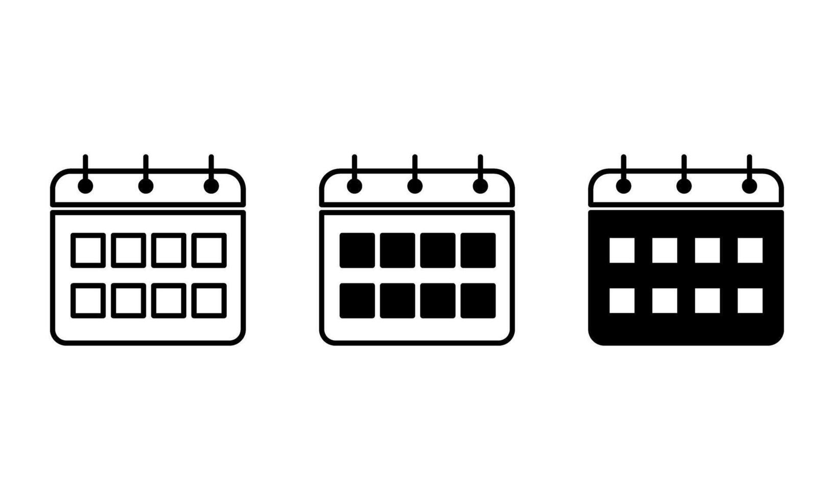 calendar icon set vector