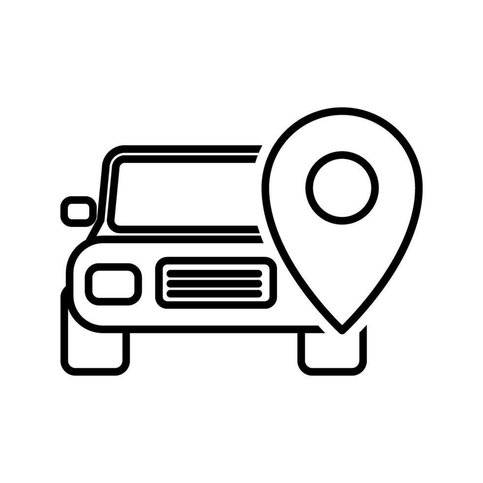 illustration of car park location icon vector