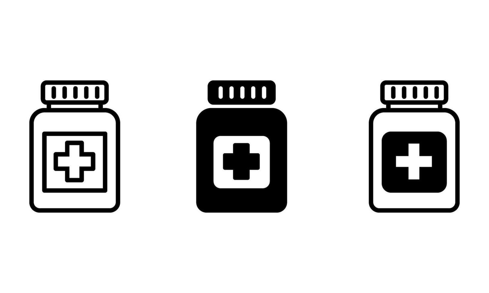 medicine bottle icon vector