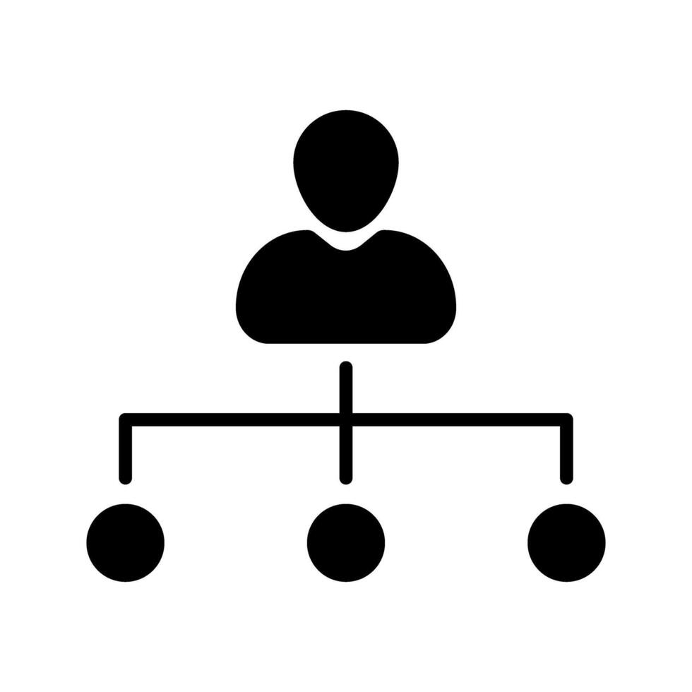 illustration of organization hierarchy icon vector