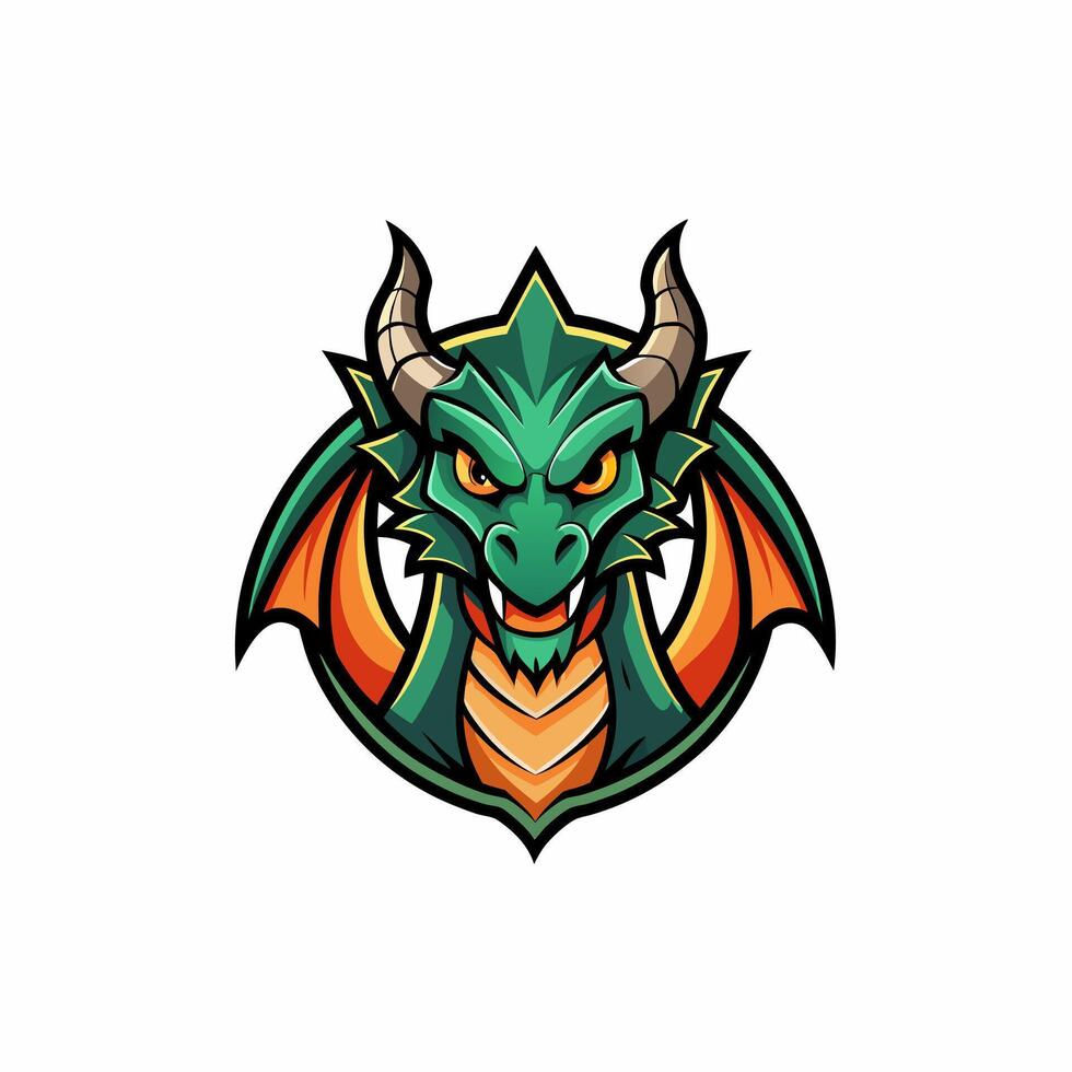 dragon mascot logo design vector