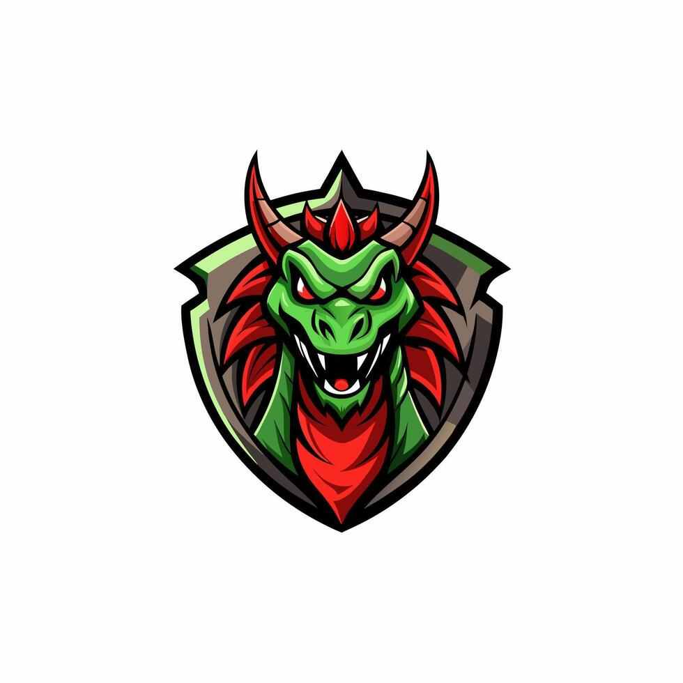 dragon mascot logo design vector