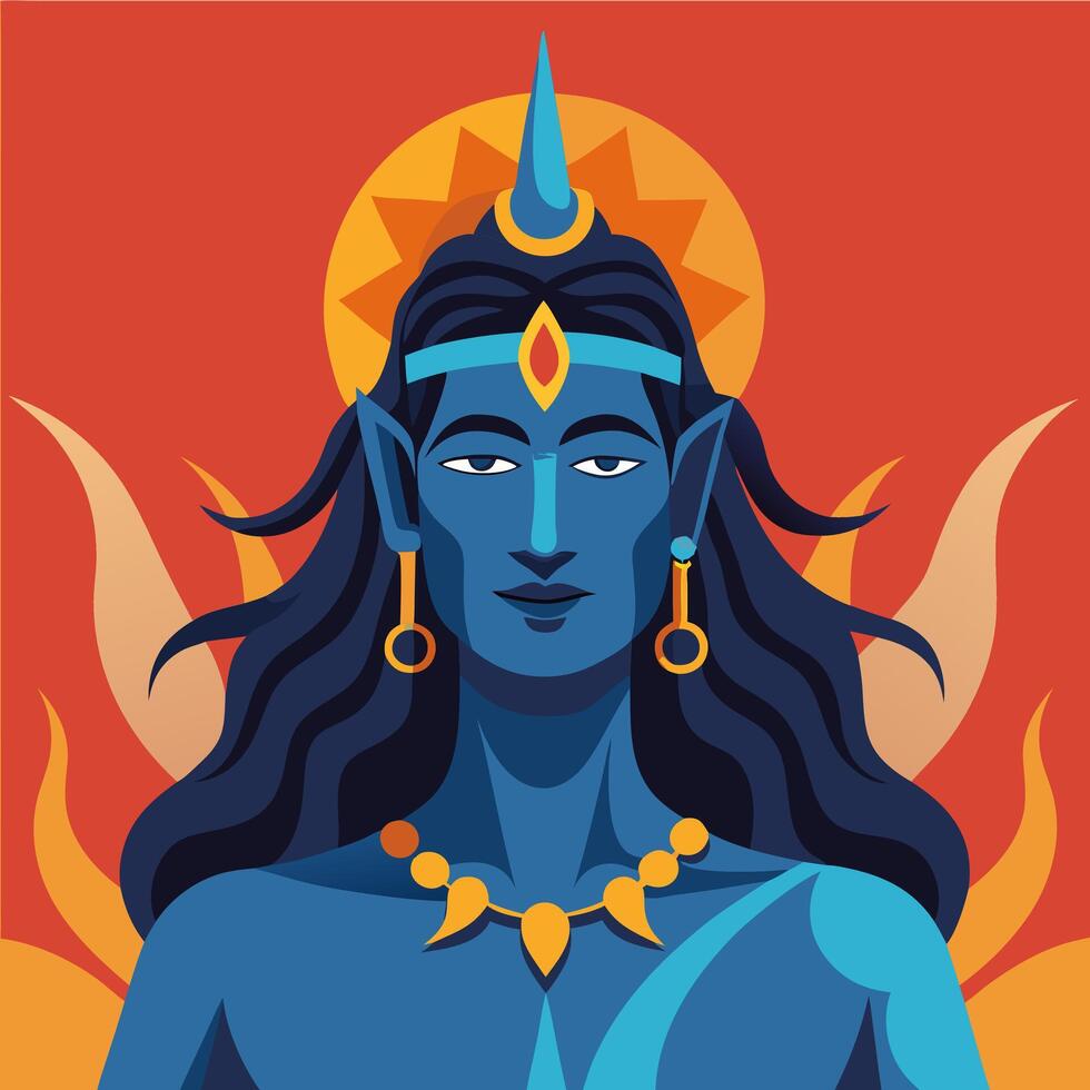 the avatar of lord shiva, the lord of the universe vector