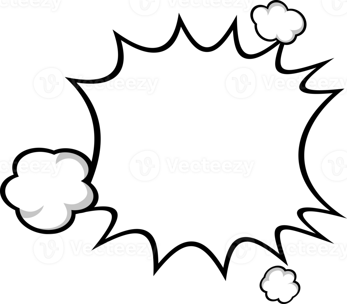Pop Comic Expression text element background effect png
