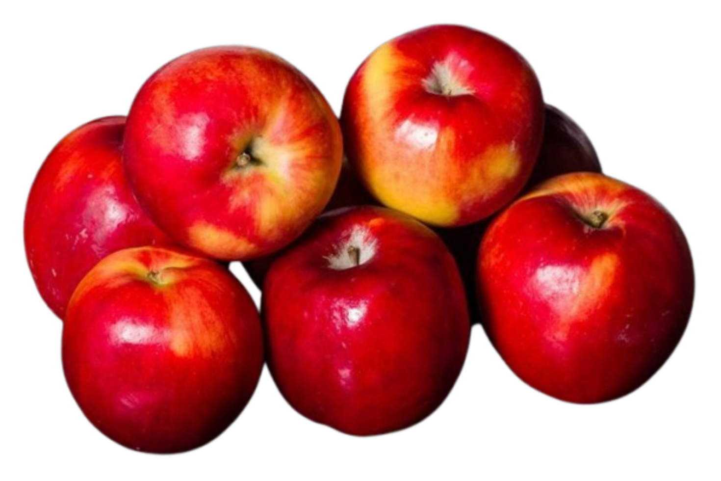 Lots of bright red apples png