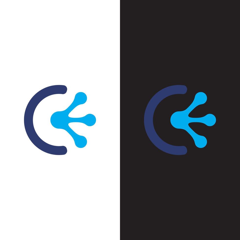 Two logos for a company that is called c vector