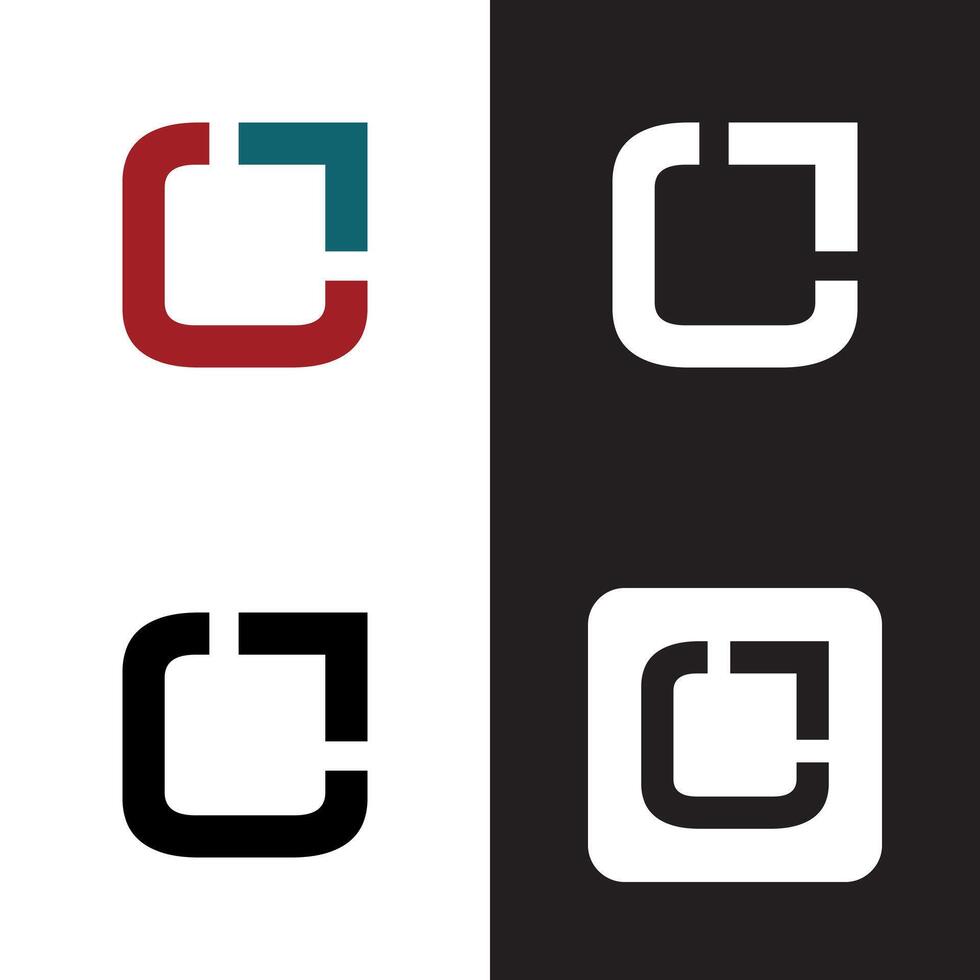 four different logos for a company vector
