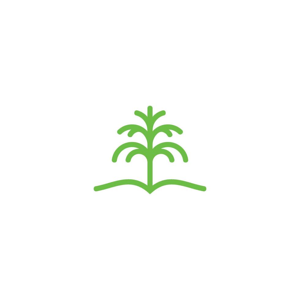 A green tree is shown on a white background vector