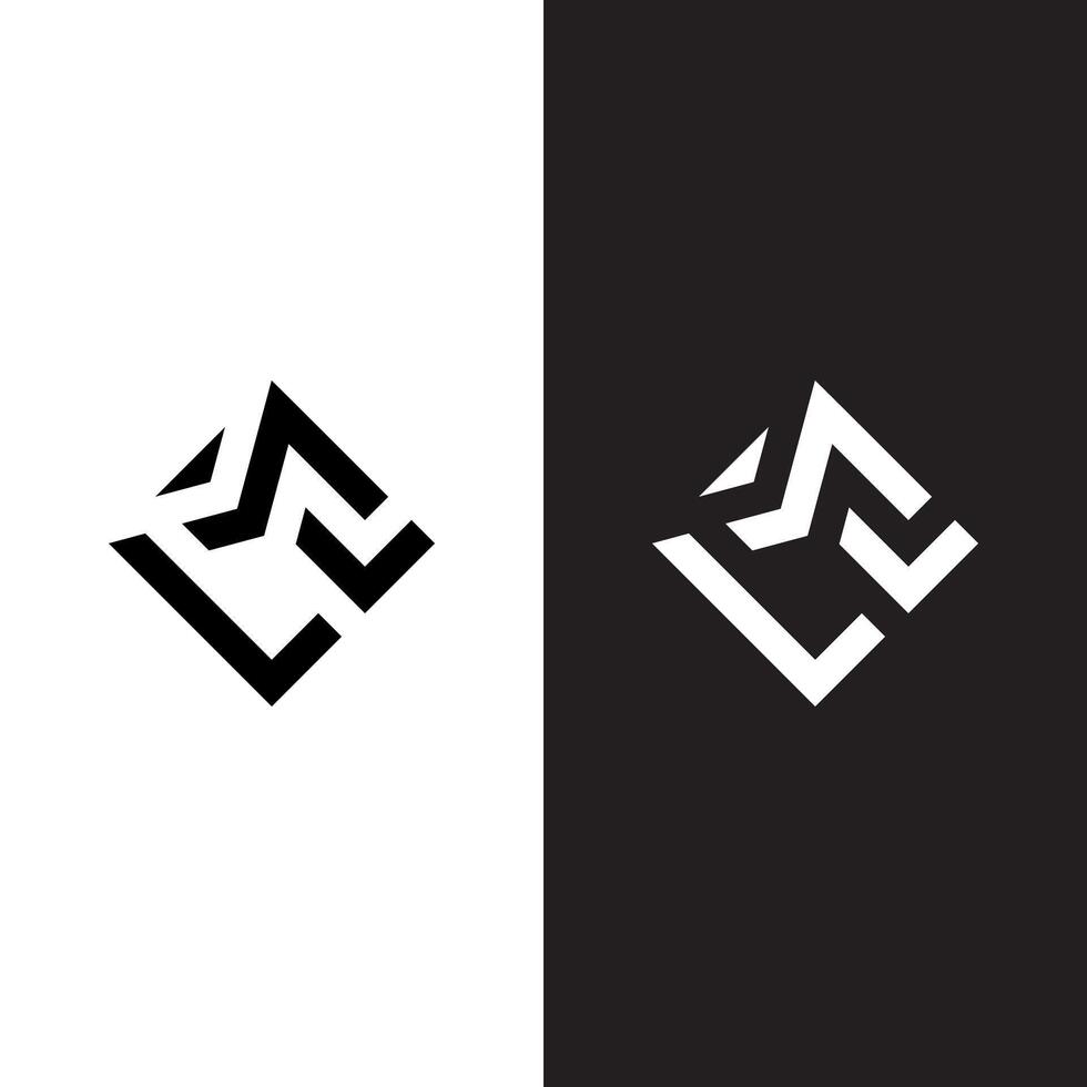 Two logos for a company that are both black and white vector