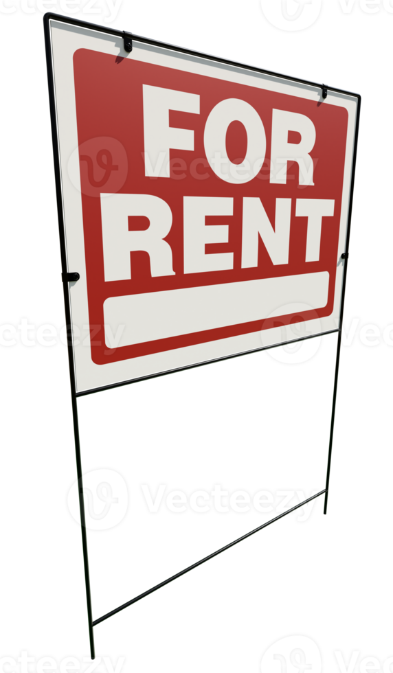 Right For Rent Real Estate Yard Sign Isolated. Transparent . png