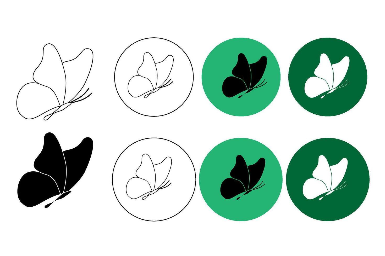 butterfly Set of elements Neo tribal tattoo shape modern acid graphic design clip art gothic flame emo goth 2000s Aesthetic style y2k wings ink black and white line graphic ornamental doodle vector