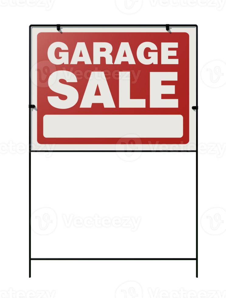 Garage Sale Yard Sign Isolated. Transparent . png