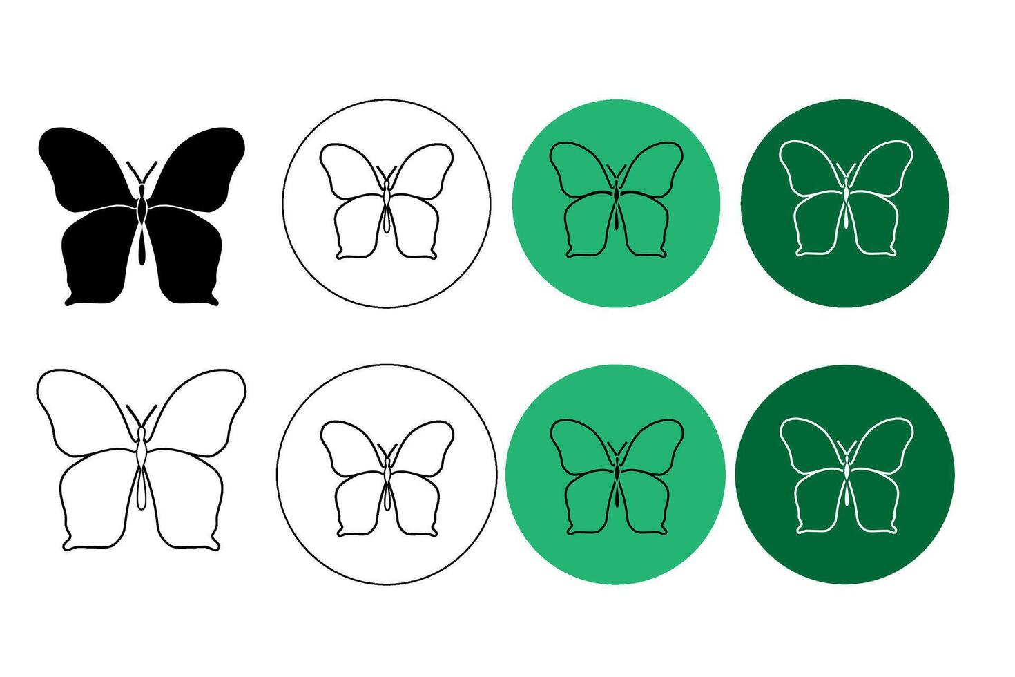 Butterfly line icon, logo vector