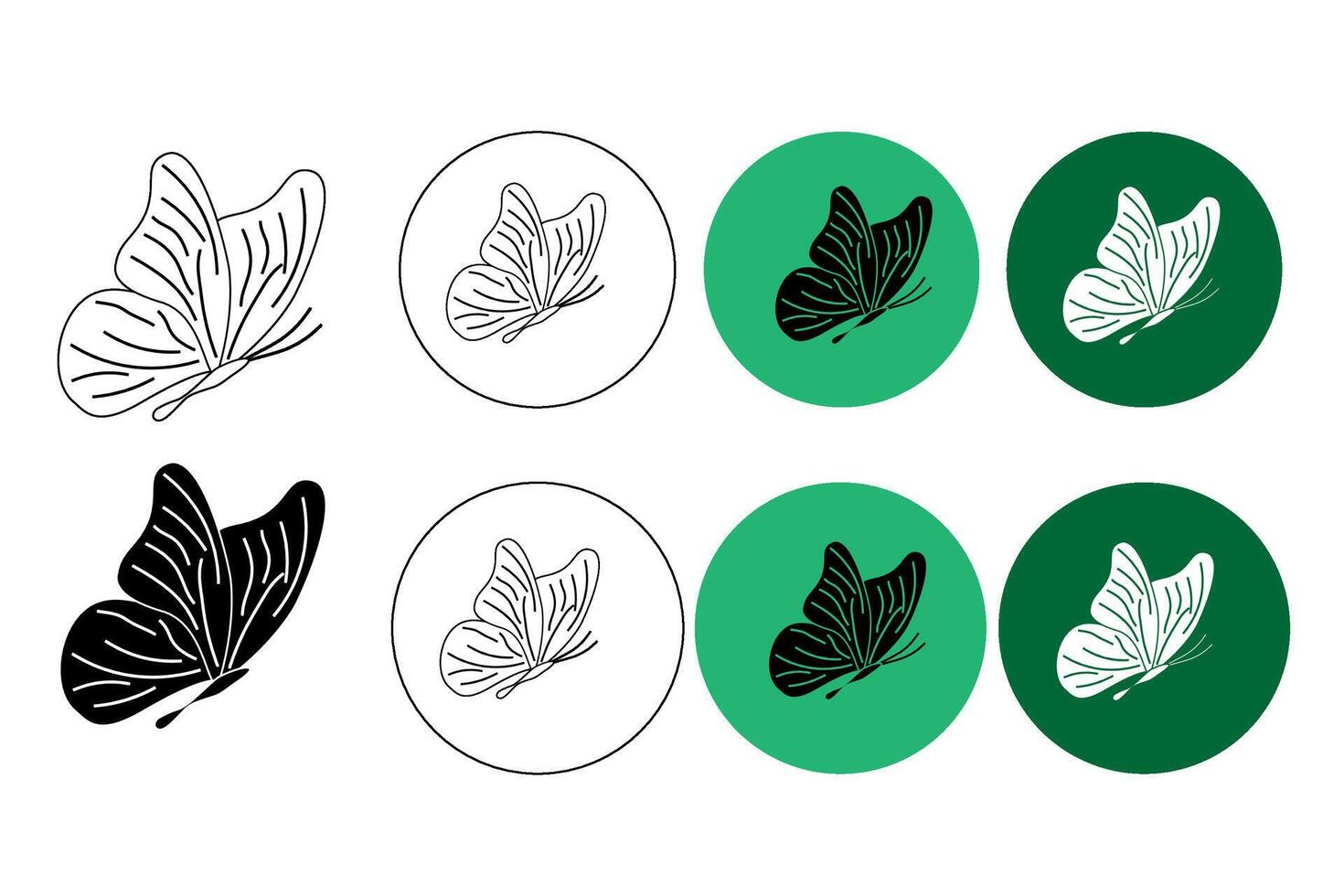 butterfly icon button, , sign, symbol, logo, illustration, editable stroke, flat design style isolated on white linear pictogram vector