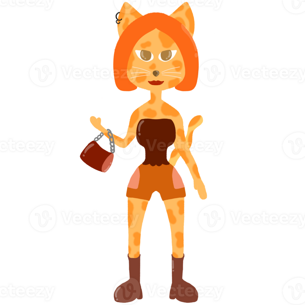 Cat Demon Orange Cat png