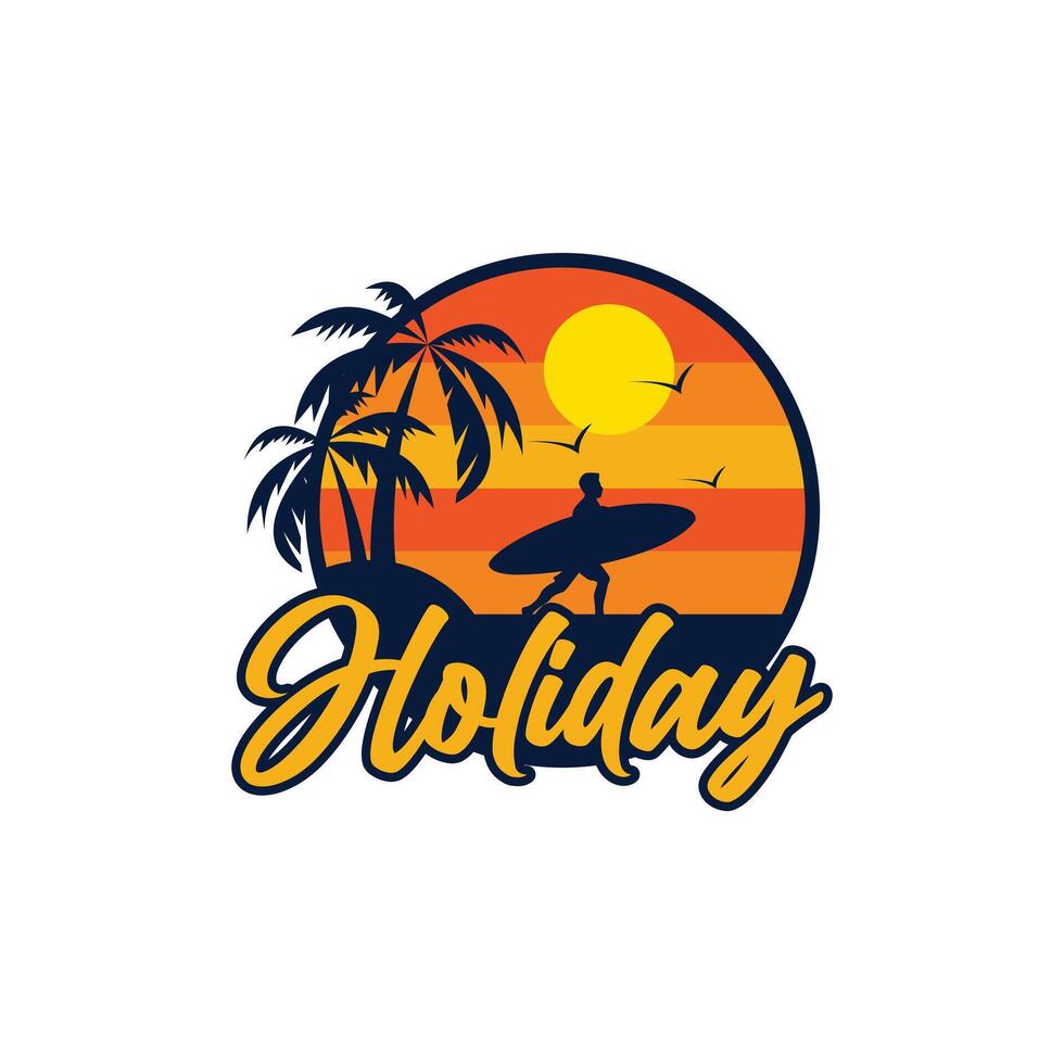 Holiday logo design vector