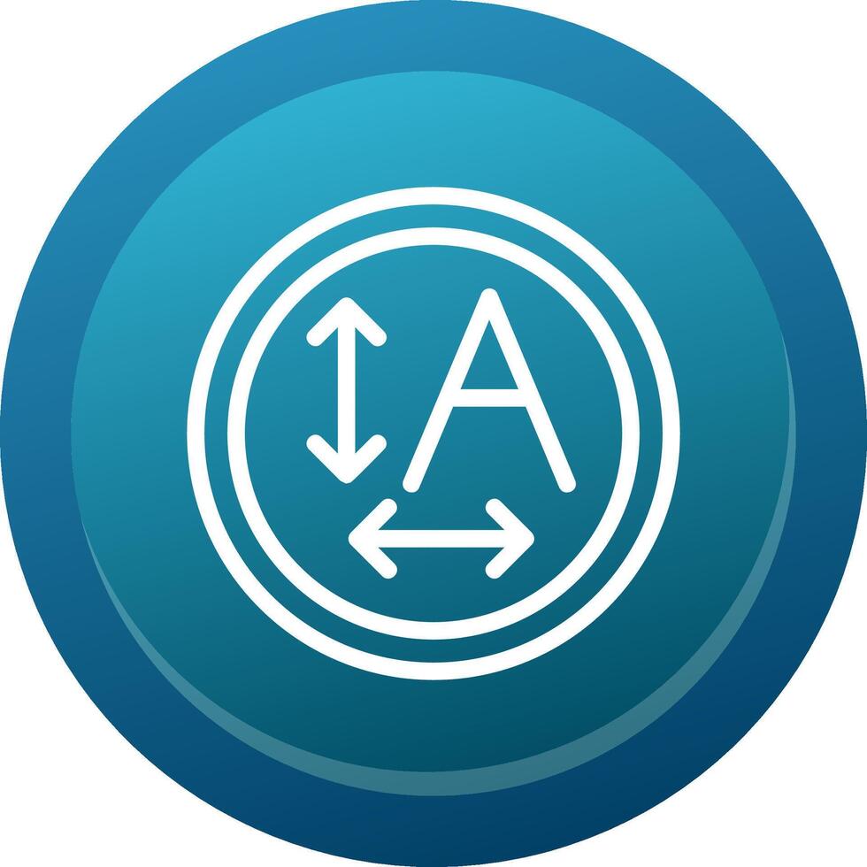 Text resizing Line Button vector