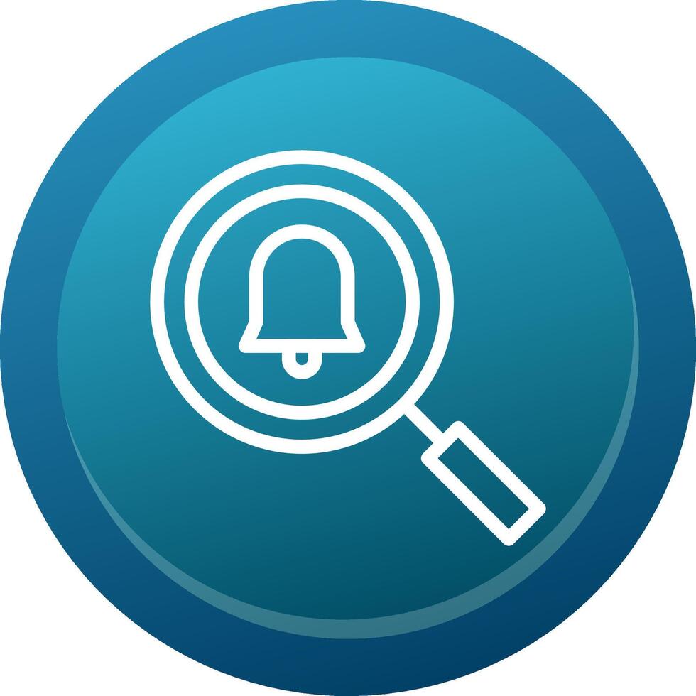 Magnifying Glass Line Button vector