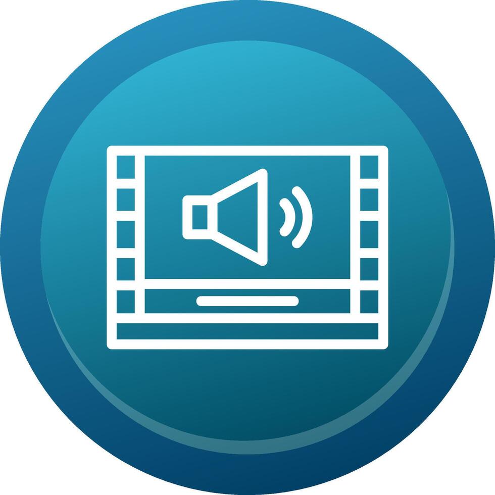 Audio description Line Button vector