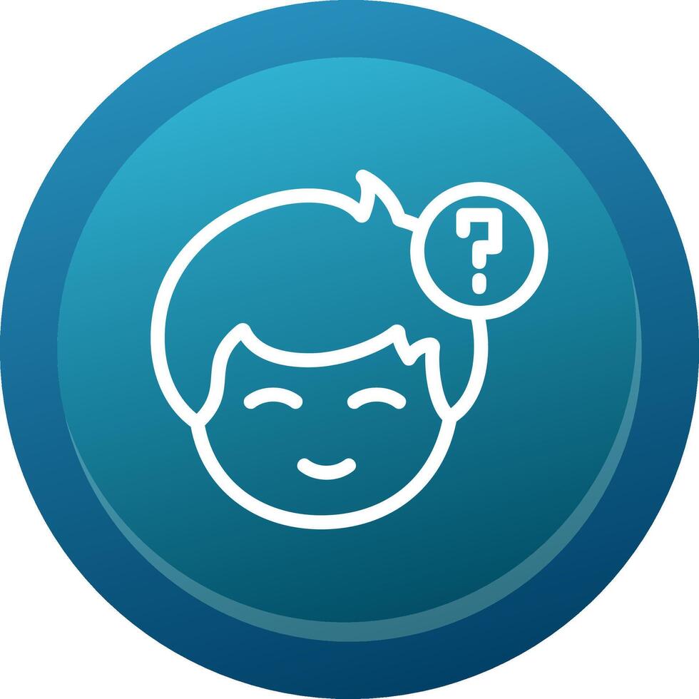Question mark Line Button vector