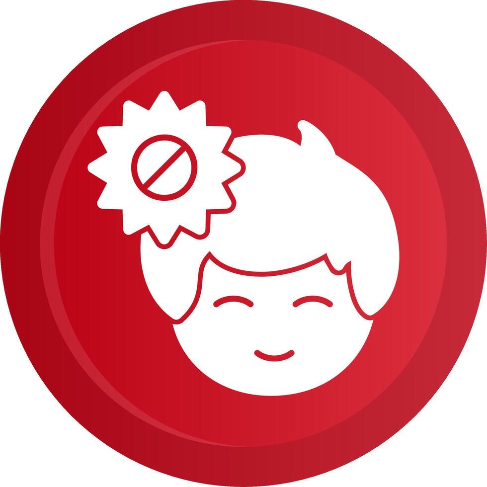 Cognitive impairment Glyph Gradient Button vector