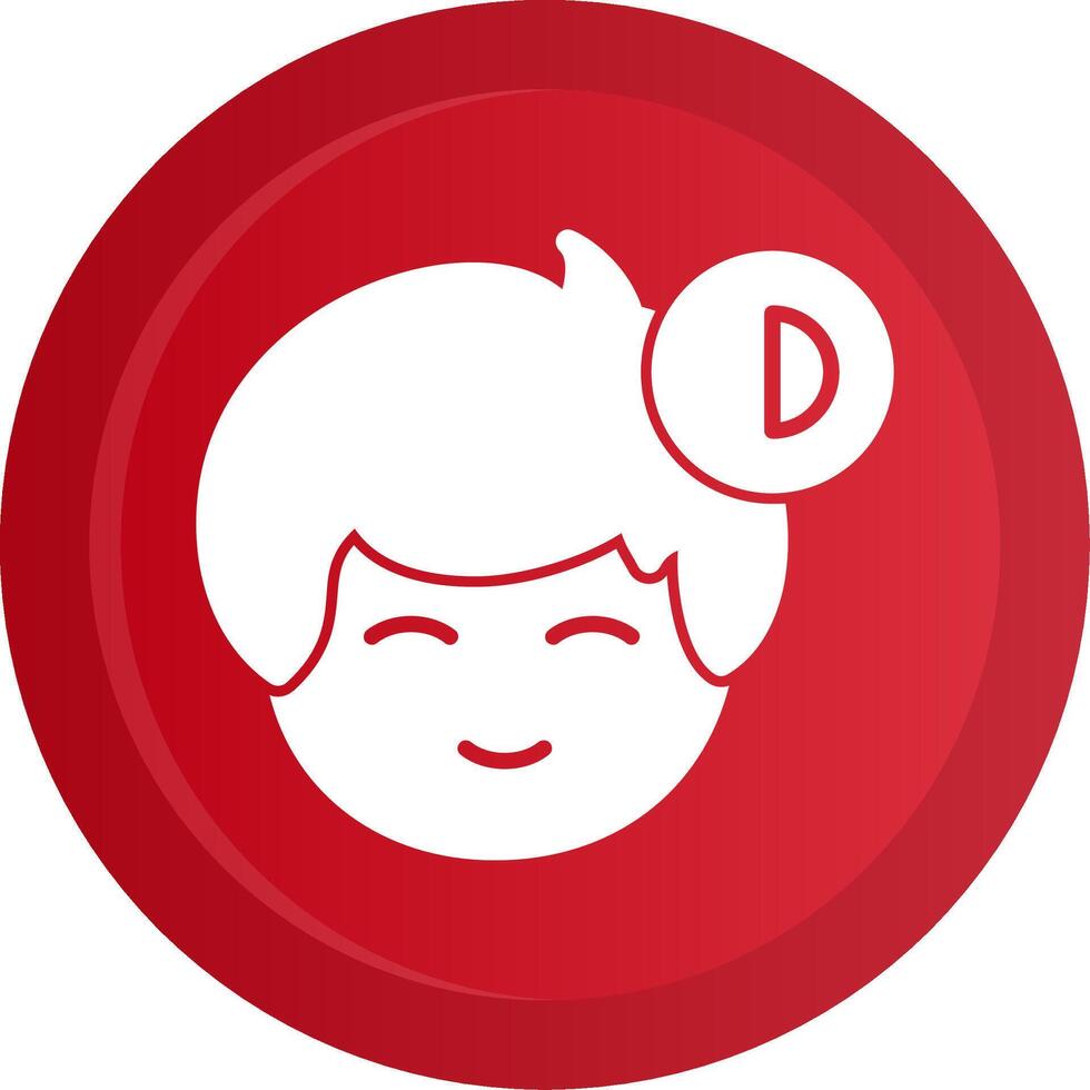 Offline status indicator Glyph Gradient Button vector
