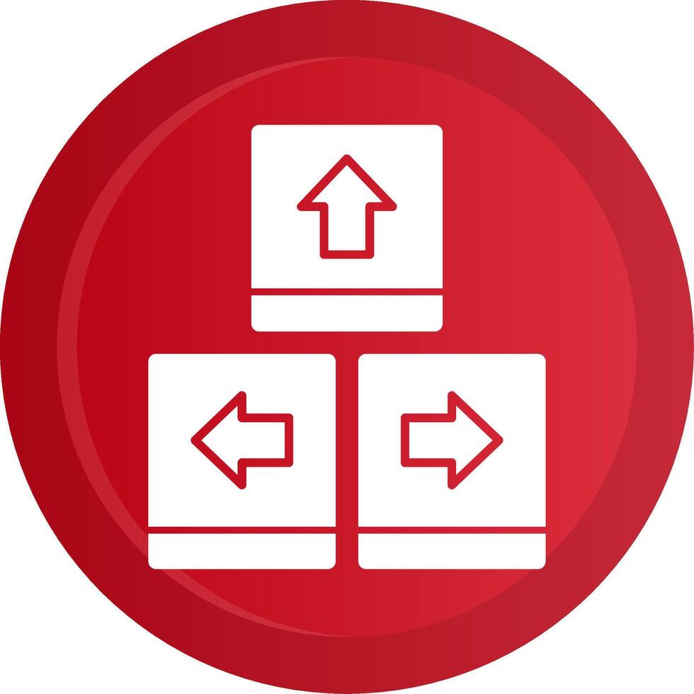 Keyboard navigation Glyph Gradient Button vector