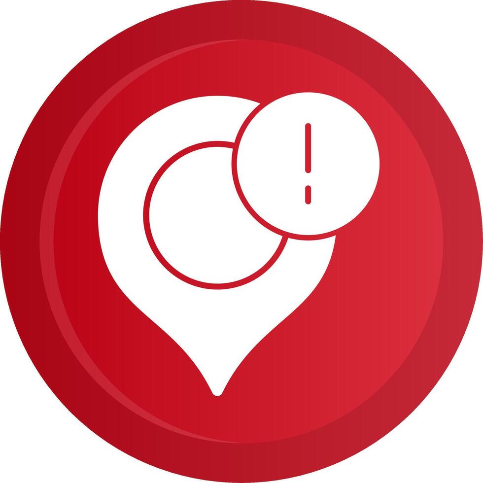 Location Pin Glyph Gradient Button vector