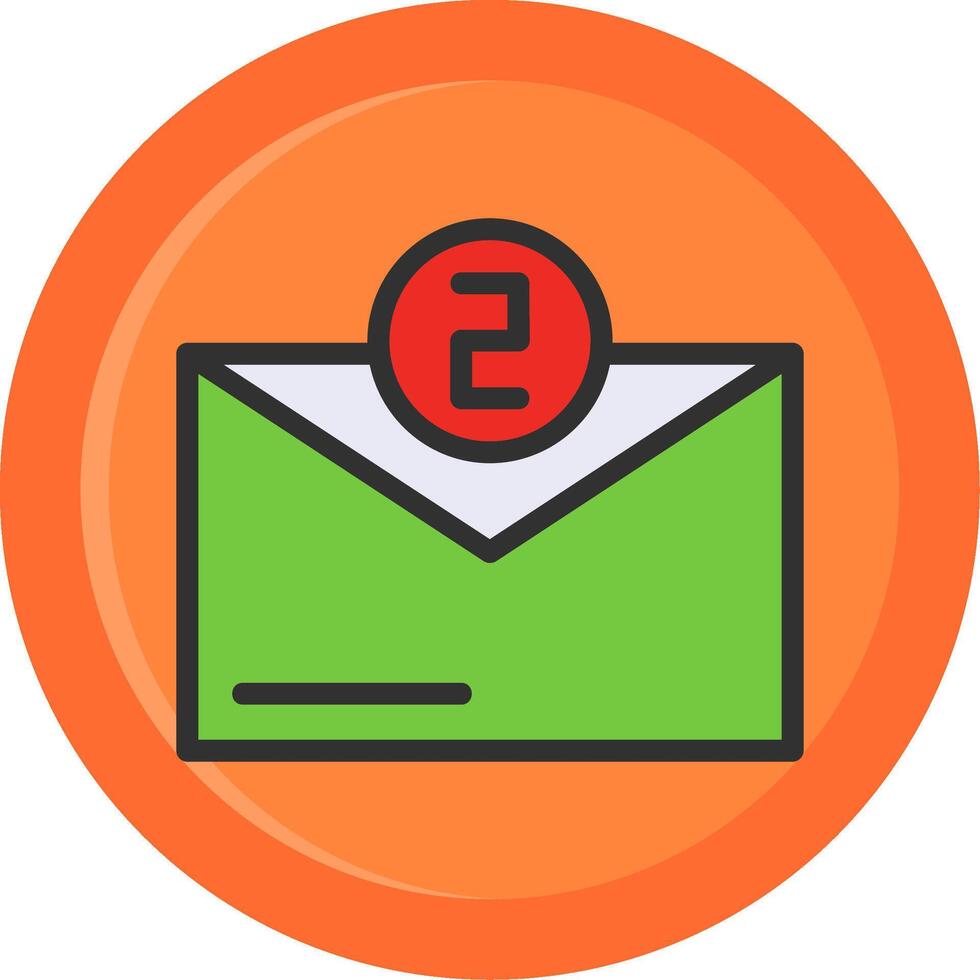 Notification Badge Line Filled Circle vector
