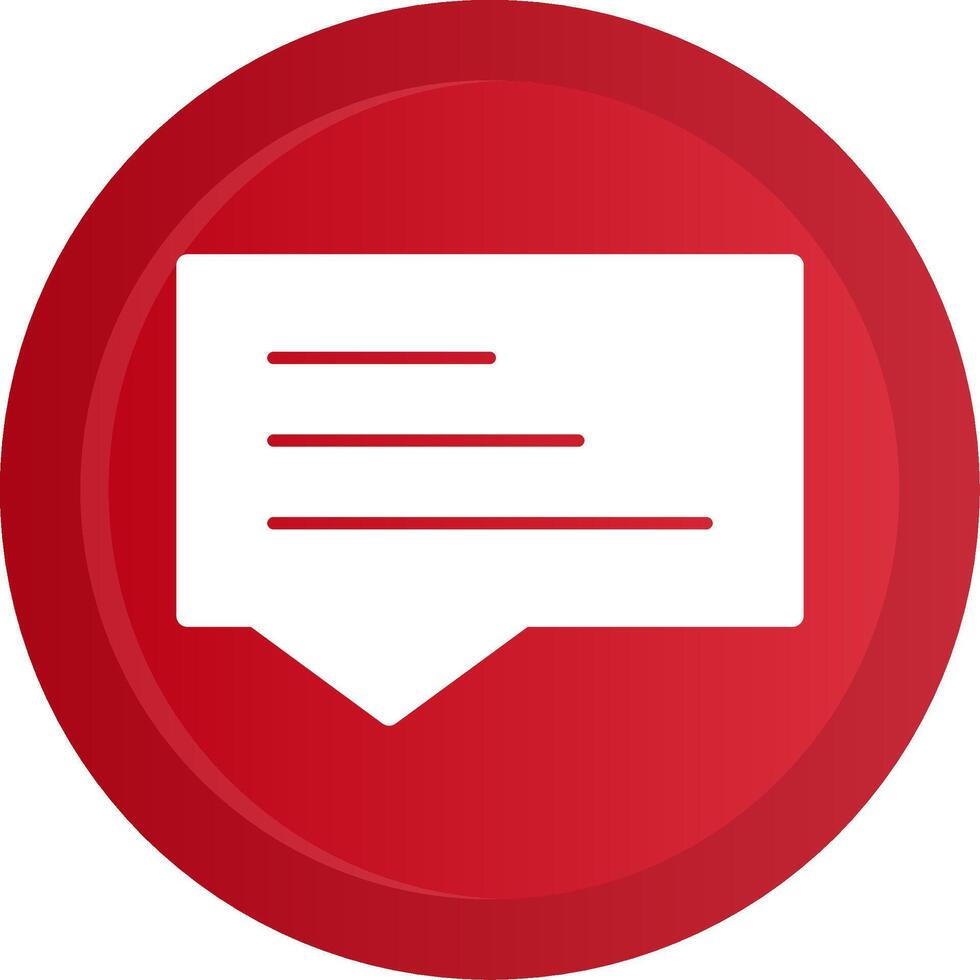 Speech Bubble Glyph Gradient Button vector