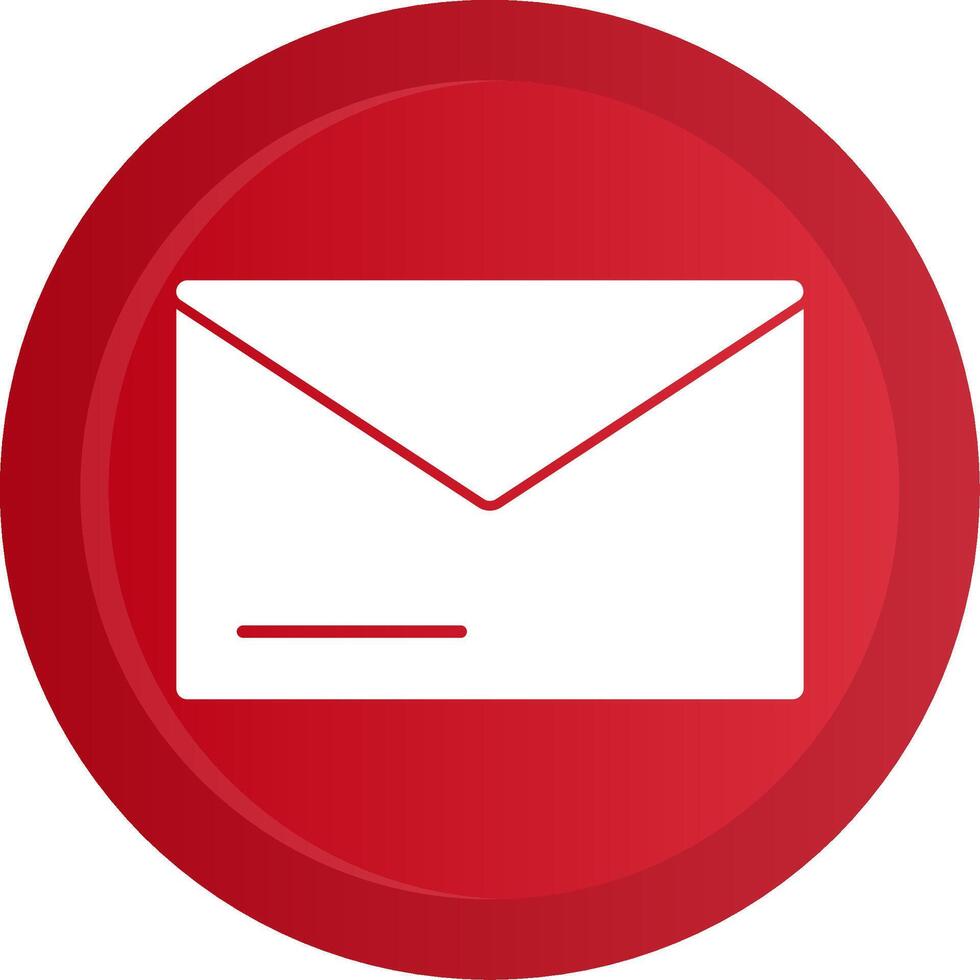 Envelope Glyph Gradient Button vector