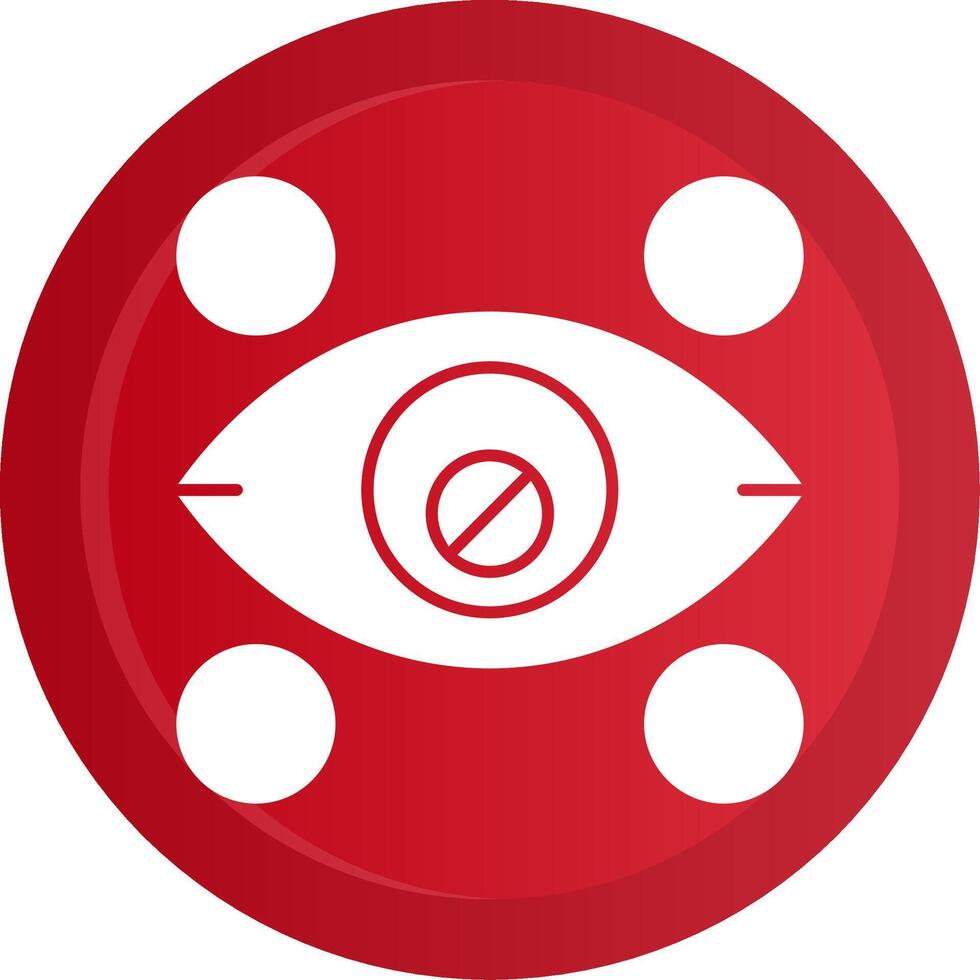 Color blindness Glyph Gradient Button vector