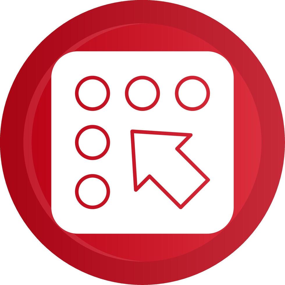 Braille support Glyph Gradient Button vector