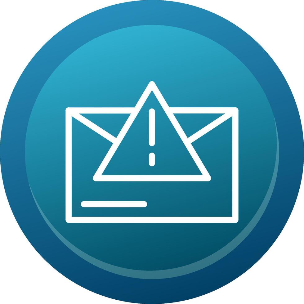 Warning Triangle Line Button vector