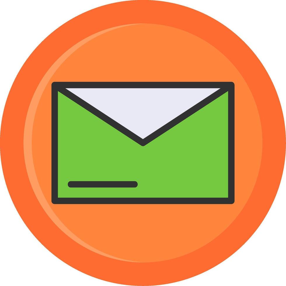 Envelope Line Filled Circle vector