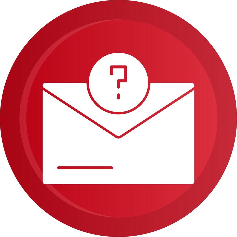 Question Mark Glyph Gradient Button vector