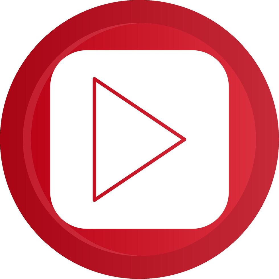 Play Glyph Gradient Button vector