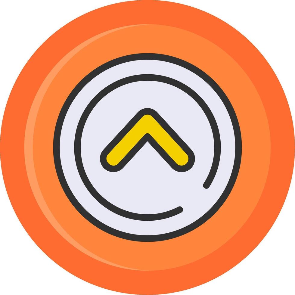 Back to Top Line Filled Circle vector