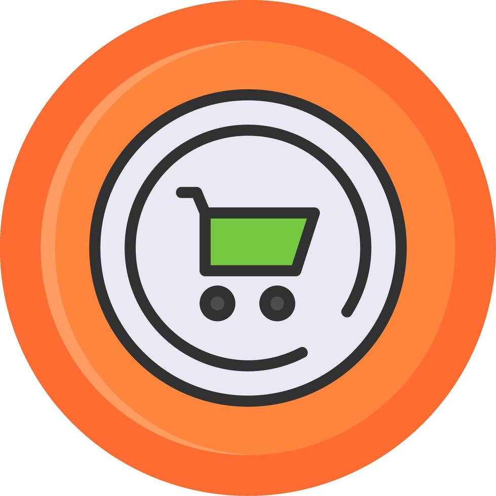 Cart Line Filled Circle vector