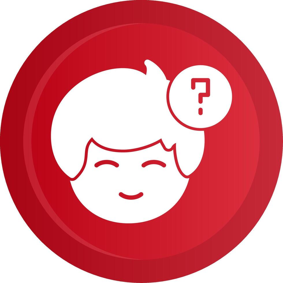 Question mark Glyph Gradient Button vector