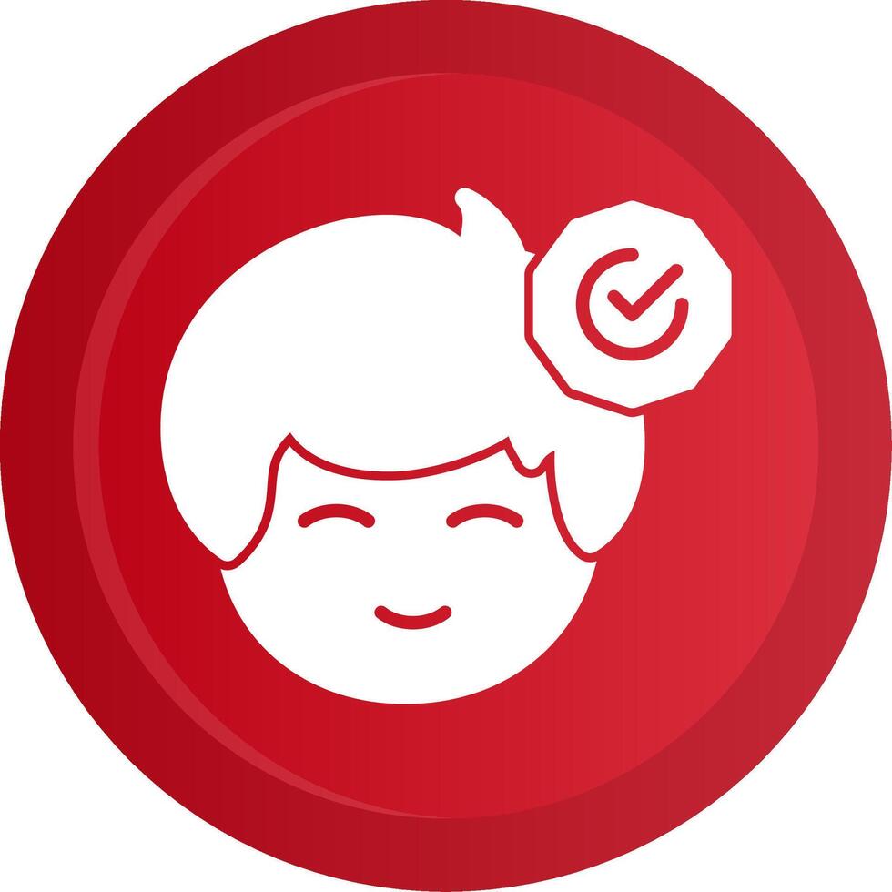 Approval status indicator Glyph Gradient Button vector