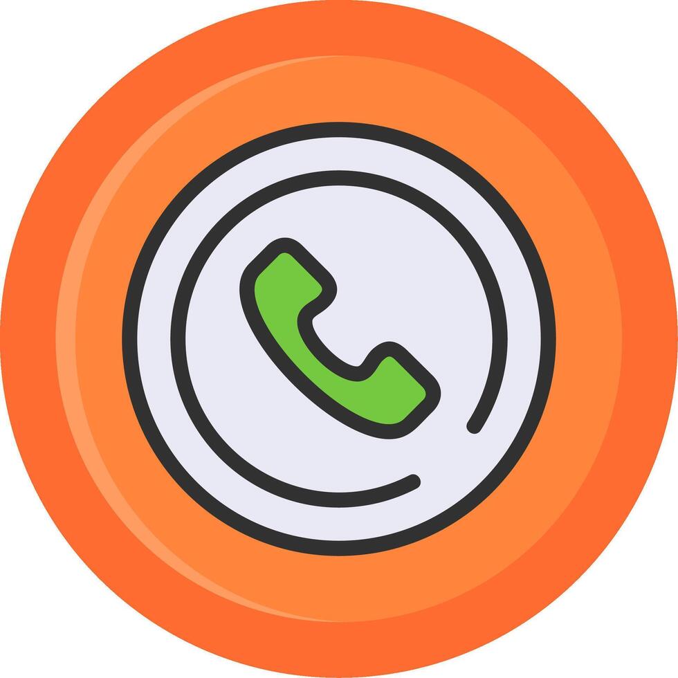 Contact Line Filled Circle vector