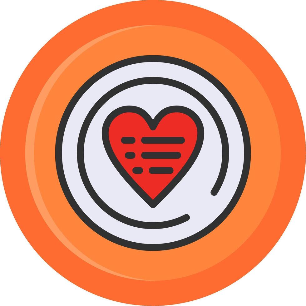 Wishlist Line Filled Circle vector