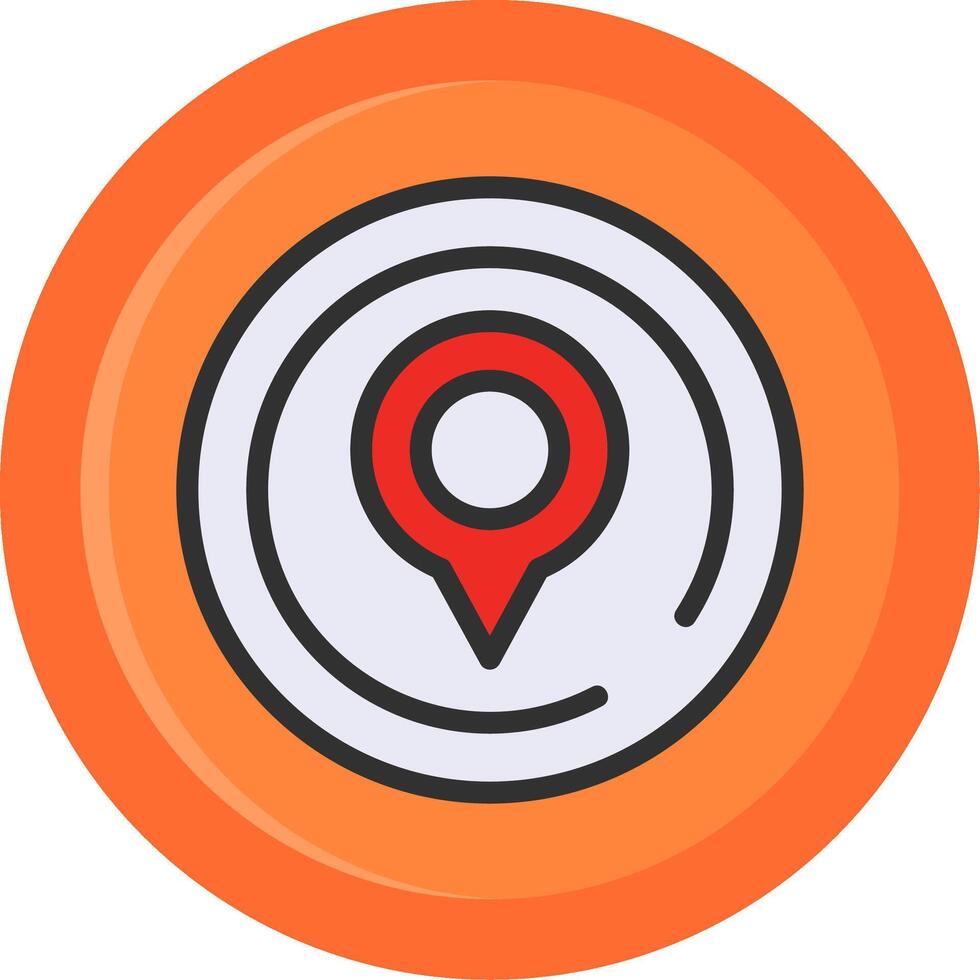 Location Line Filled Circle vector