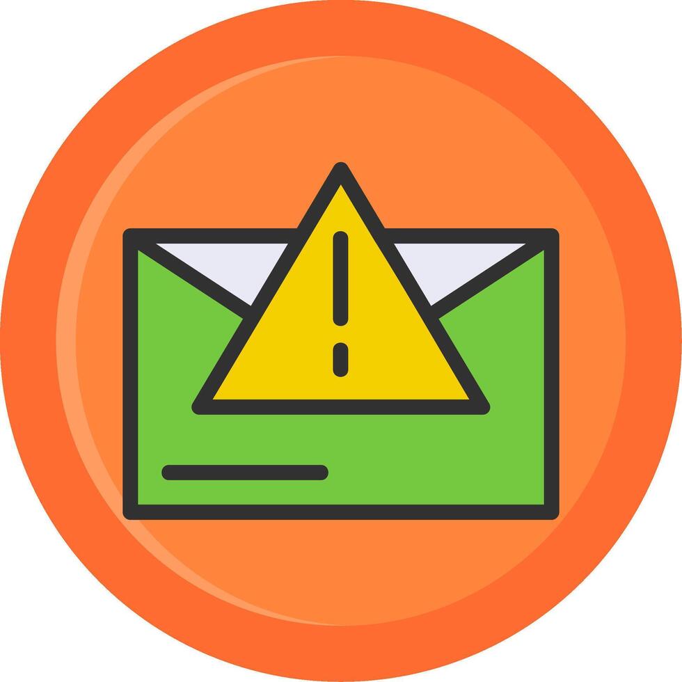Warning Triangle Line Filled Circle vector